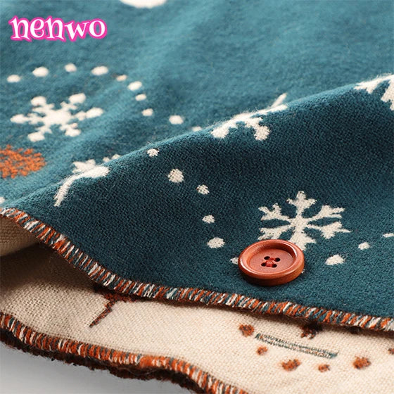 Nenwo Versatile Thick Double-sided Cartoon Scarf/Shawl
