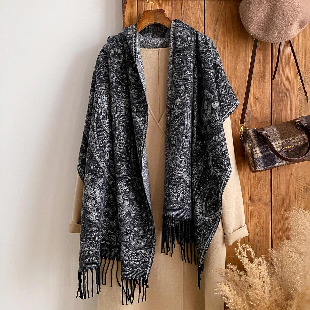 Women's Paisley Faux Pashmina Stole