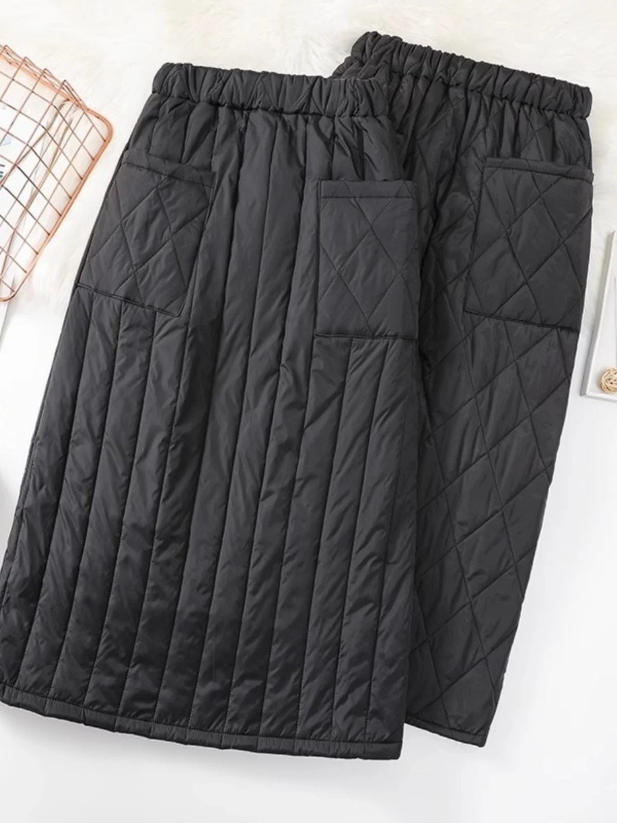 Midi Stretch Waist Windbreaker Skirt
