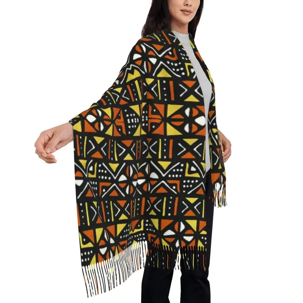 Printed African Scarf Shawl Head Wrap