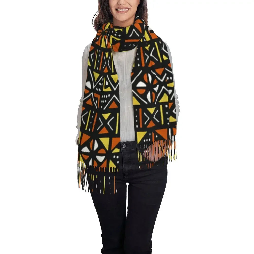 Printed African Scarf Shawl Head Wrap
